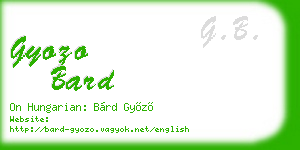 gyozo bard business card